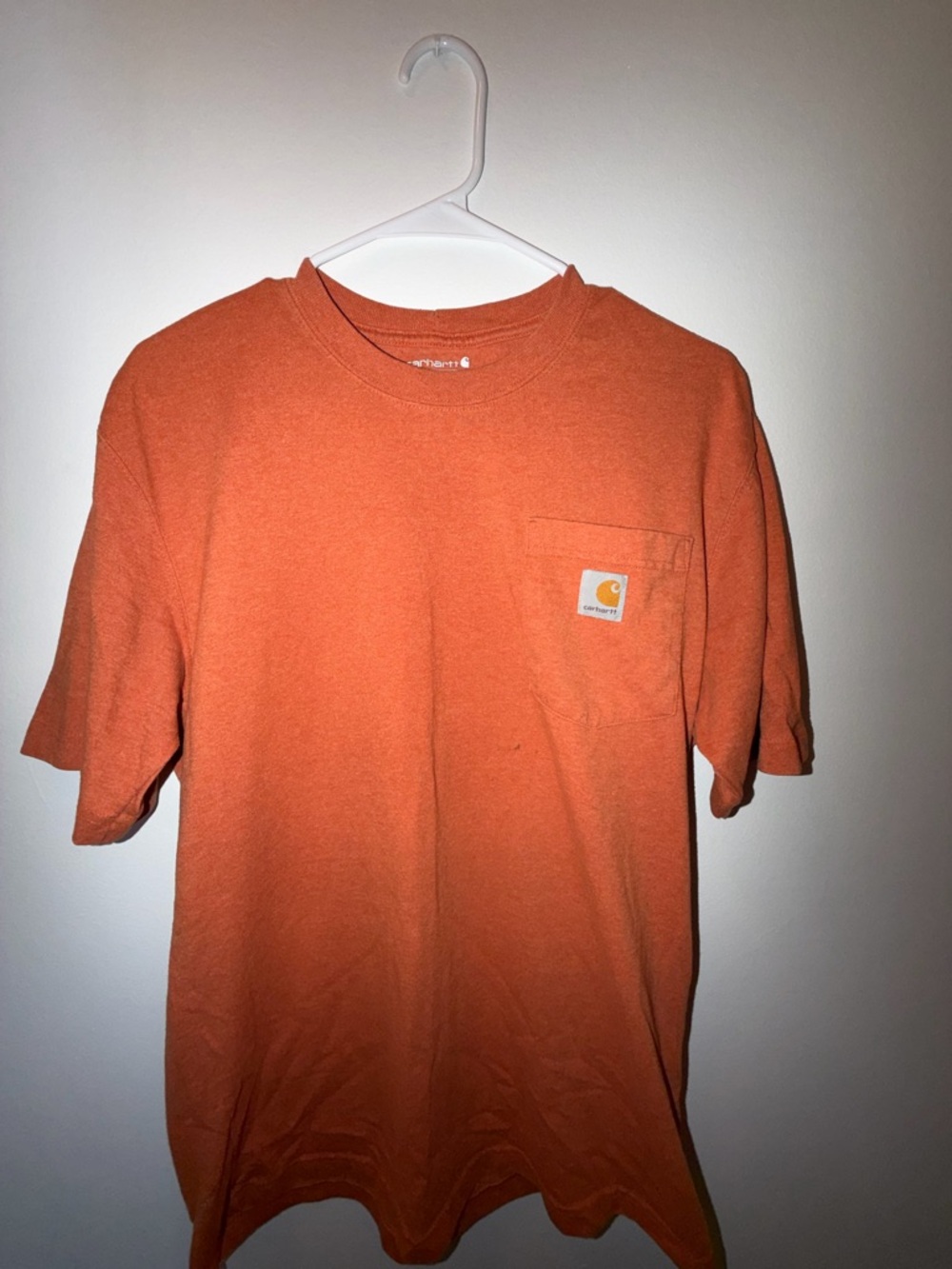 Carhartt Rust Orange Crew Neck Pocket Tee